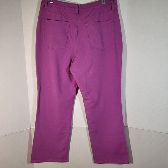 Dream Jeannes by Quacker Factory Women's Stretch Jeans Size 14 Magenta - Picture 7 of 12